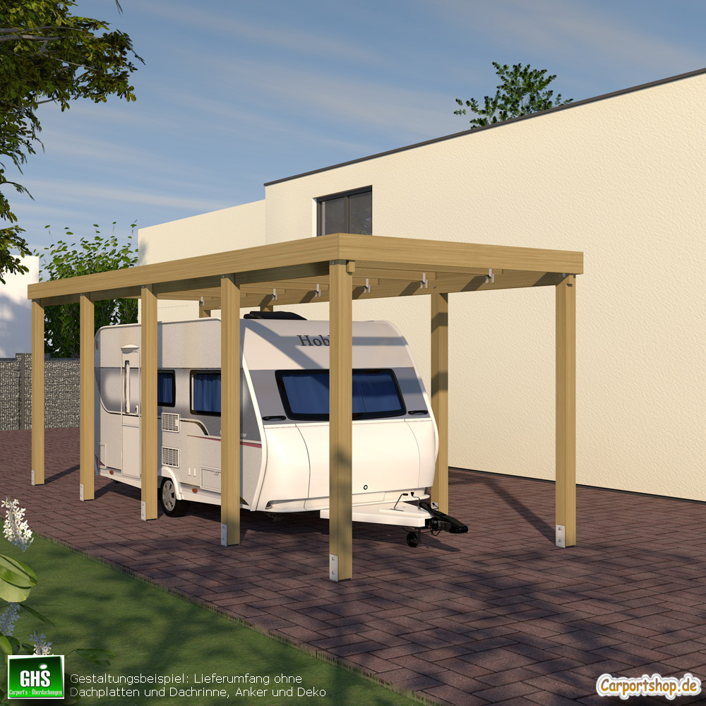 Caravan Carport Grundkonstruktion 3x8 Typ 280 Ohne